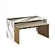 LIBERTA TUNUSIA COFFEE TABLE ARTISAN OAK ΛΕΥΚΟ ΜΕ ΟΨΗ ΜΑΡΜΑΡΟΥ 90x45x45cm