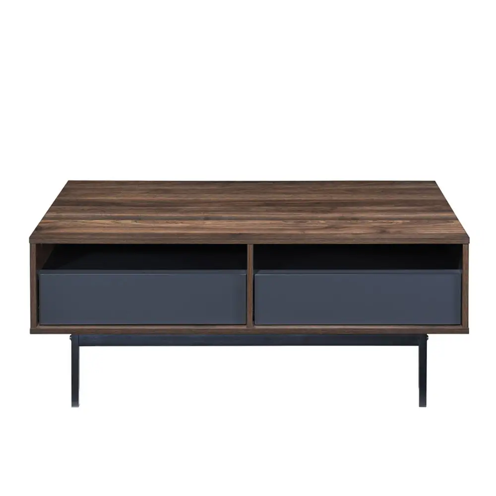 LIBERTA GROOVES COFFEE TABLE 2ΣΥΡΤΑΡΙΑ ΚΑΡΥΔΙ ΓΚΡΙ 110x60x45cm