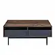 LIBERTA GROOVES COFFEE TABLE 2ΣΥΡΤΑΡΙΑ ΚΑΡΥΔΙ ΓΚΡΙ 110x60x45cm