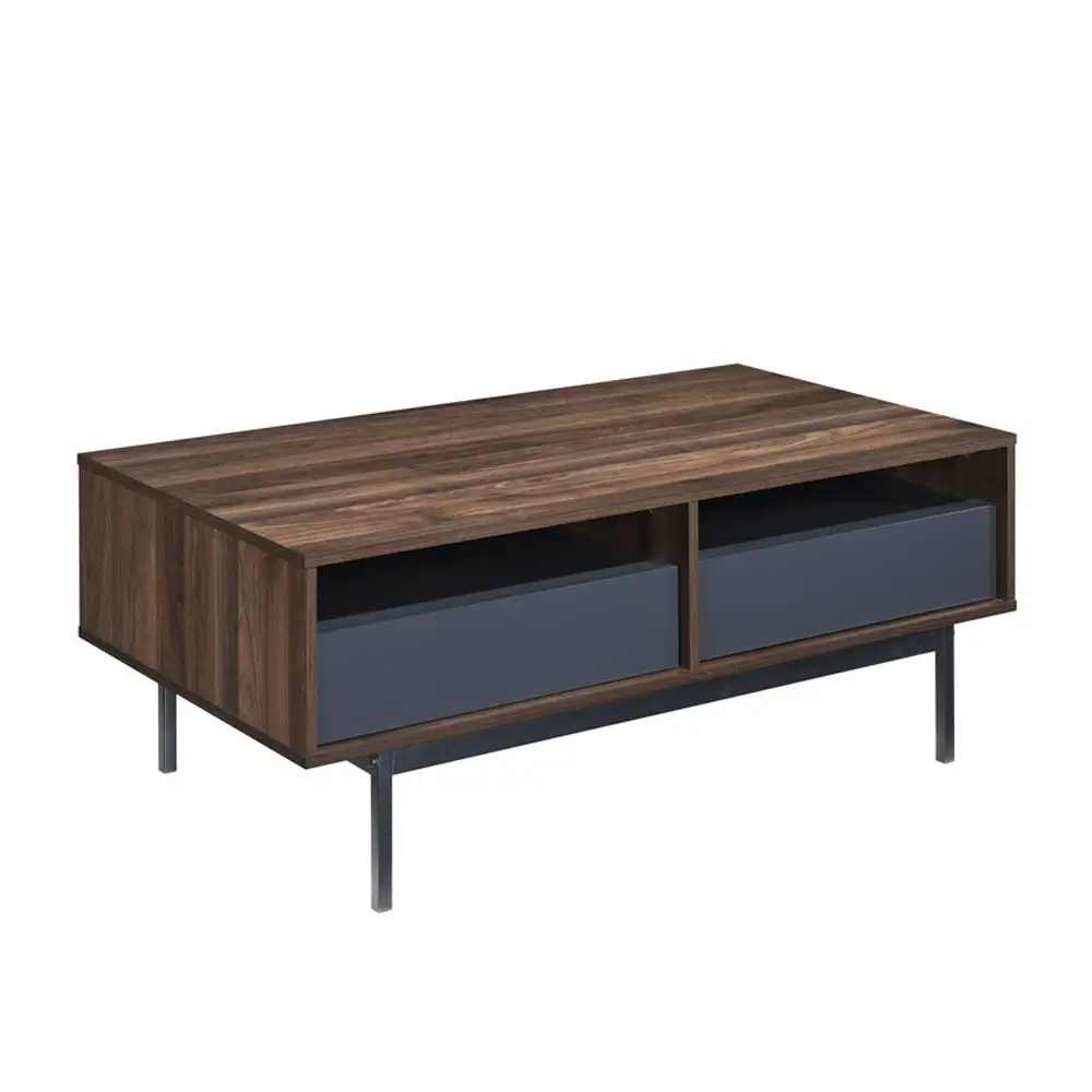 LIBERTA GROOVES COFFEE TABLE 2ΣΥΡΤΑΡΙΑ ΚΑΡΥΔΙ ΓΚΡΙ 110x60x45cm