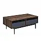 LIBERTA GROOVES COFFEE TABLE 2ΣΥΡΤΑΡΙΑ ΚΑΡΥΔΙ ΓΚΡΙ 110x60x45cm