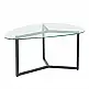 LIBERTA ROCKS COFFEE TABLE SET 2ΤΕΜ ΔΙΑΦΑΝΟ FUME ΜΑΥΡΟ 82x59x40cm