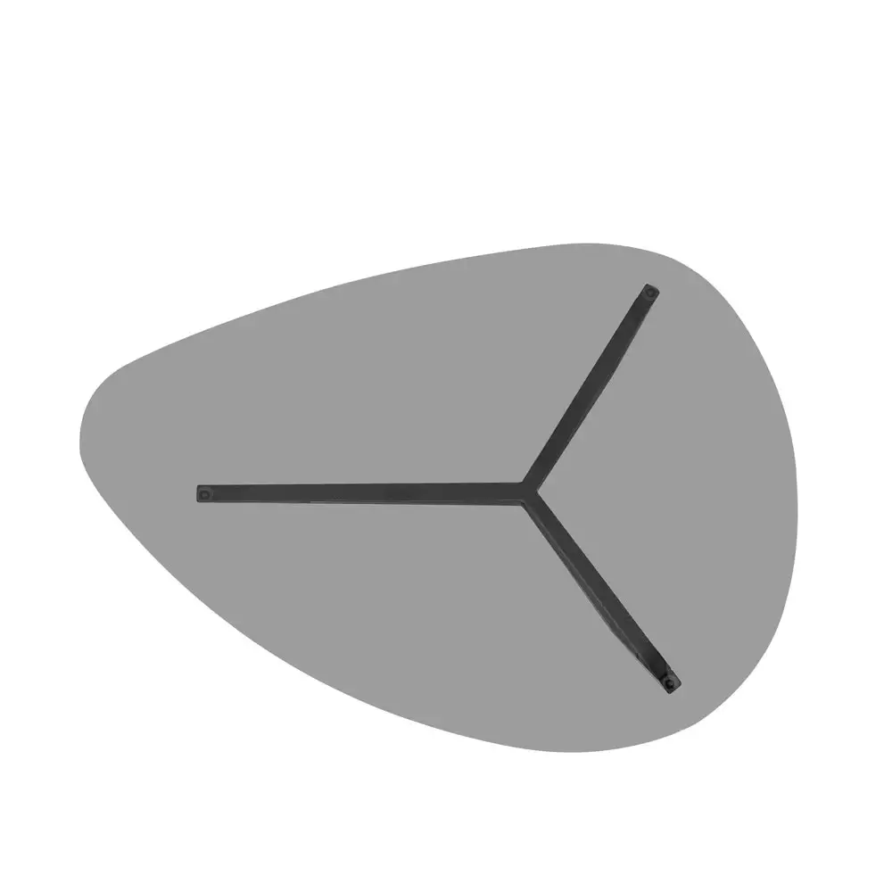 LIBERTA ROCKS COFFEE TABLE SET 2ΤΕΜ ΔΙΑΦΑΝΟ FUME ΜΑΥΡΟ 82x59x40cm