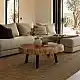 LIBERTA RAW COFFEE TABLE ΦΥΣΙΚΟ 80x80x40cm