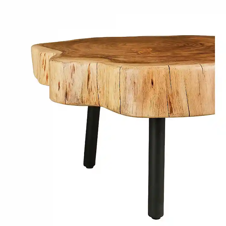 LIBERTA RAW COFFEE TABLE ΦΥΣΙΚΟ 80x80x40cm