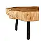 LIBERTA RAW COFFEE TABLE ΦΥΣΙΚΟ 80x80x40cm