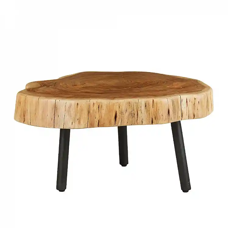 LIBERTA RAW COFFEE TABLE ΦΥΣΙΚΟ 80x80x40cm