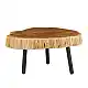 LIBERTA RAW COFFEE TABLE ΦΥΣΙΚΟ 80x80x40cm