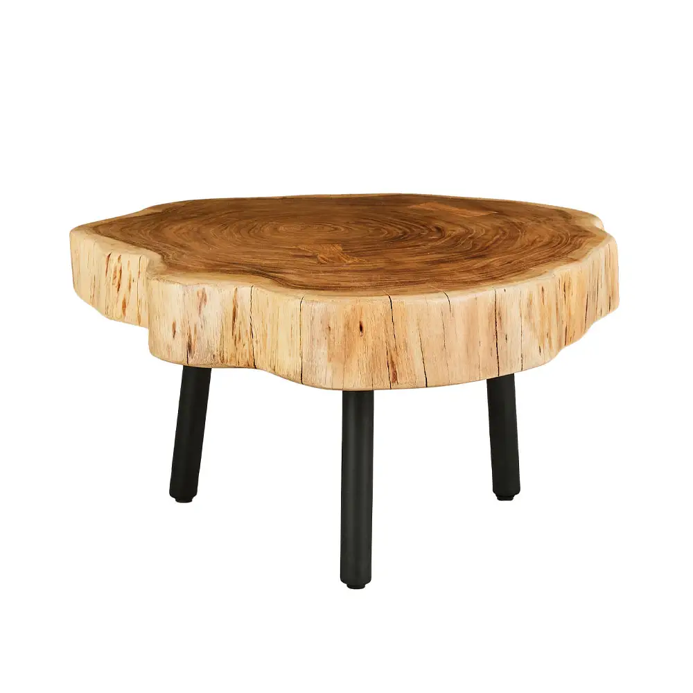 LIBERTA RAW COFFEE TABLE ΦΥΣΙΚΟ 80x80x40cm