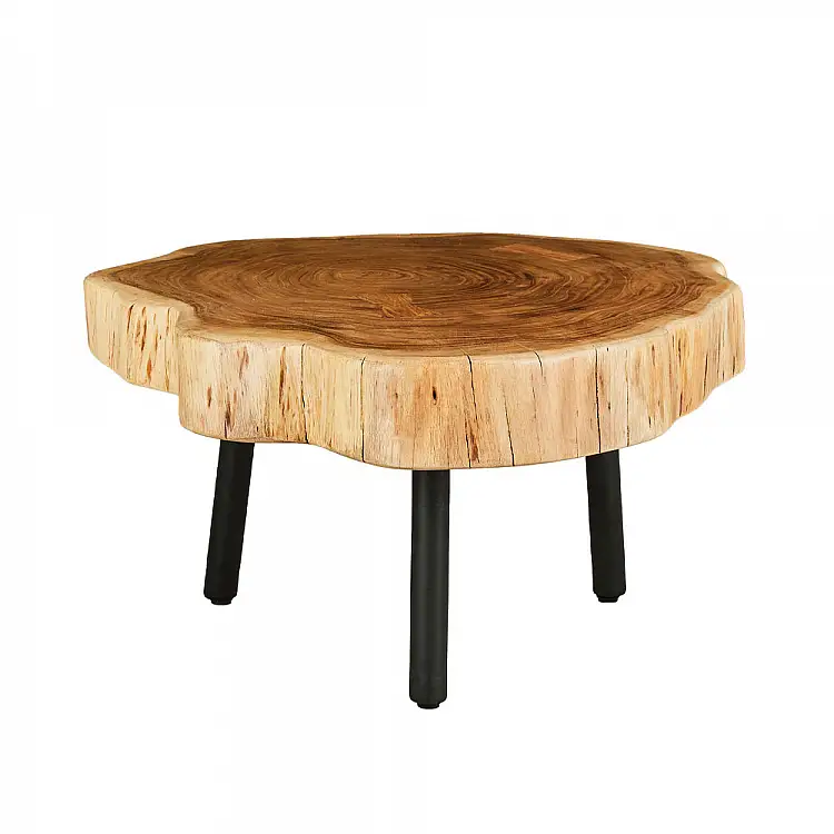 LIBERTA RAW COFFEE TABLE ΦΥΣΙΚΟ 80x80x40cm