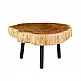 LIBERTA RAW COFFEE TABLE ΦΥΣΙΚΟ 80x80x40cm