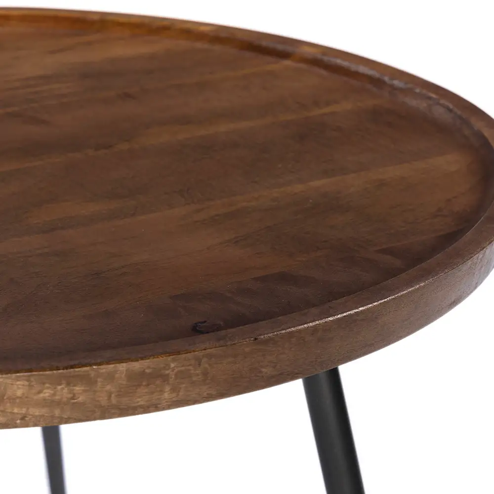 LIBERTA PENCIL 87 COFFEE TABLE ΚΑΡΥΔΙ ΜΑΥΡΟ 87x87x45cm