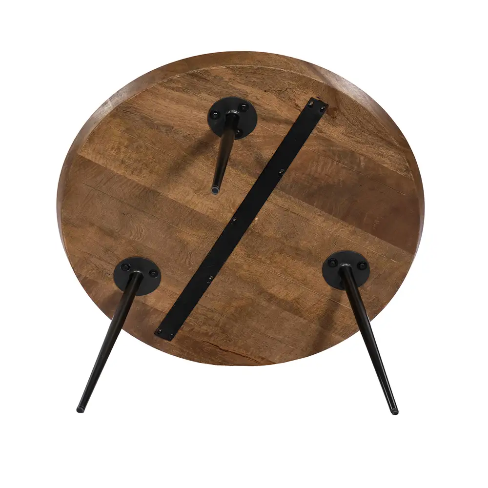 LIBERTA PENCIL 87 COFFEE TABLE ΚΑΡΥΔΙ ΜΑΥΡΟ 87x87x45cm