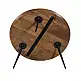 LIBERTA PENCIL 87 COFFEE TABLE ΚΑΡΥΔΙ ΜΑΥΡΟ 87x87x45cm