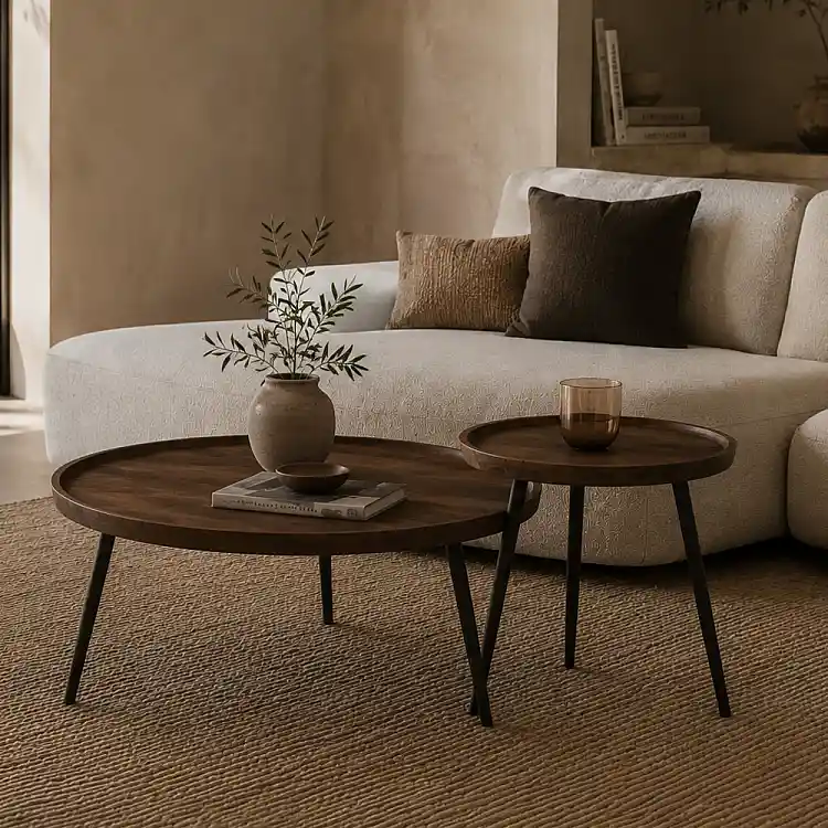 LIBERTA PENCIL 55 COFFEE TABLE ΚΑΡΥΔΙ ΜΑΥΡΟ 55x55x55cm
