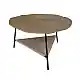 LIBERTA TREE COFFEE TABLE ΦΥΣΙΚΟ ΜΑΥΡΟ 80x80x42cm