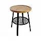 LIBERTA FILET SIDE TABLE ΦΥΣΙΚΟ ΜΑΥΡΟ 45x45x52cm