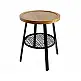 LIBERTA FILET SIDE TABLE ΦΥΣΙΚΟ ΜΑΥΡΟ 45x45x52cm