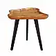 LIBERTA FLOW SIDE TABLE ΦΥΣΙΚΟ ΜΑΥΡΟ 60x56x51cm