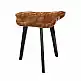 LIBERTA FLOW SIDE TABLE ΦΥΣΙΚΟ ΜΑΥΡΟ 60x56x51cm