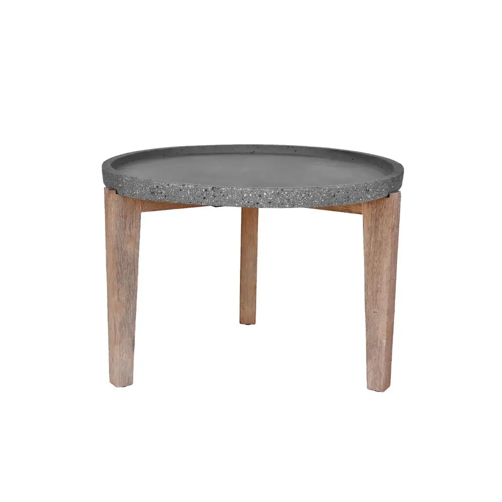 LIBERTA ORRIN COFFEE TABLE ΑΝΘΡΑΚΙ ΦΥΣΙΚΟ 73x73x48cm