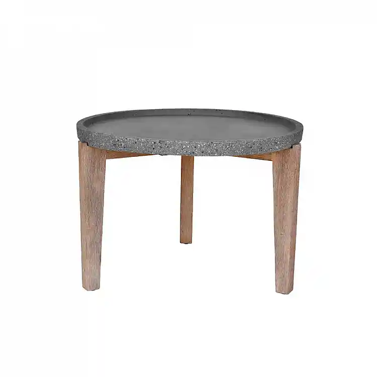 LIBERTA ORRIN COFFEE TABLE ΑΝΘΡΑΚΙ ΦΥΣΙΚΟ 73x73x48cm