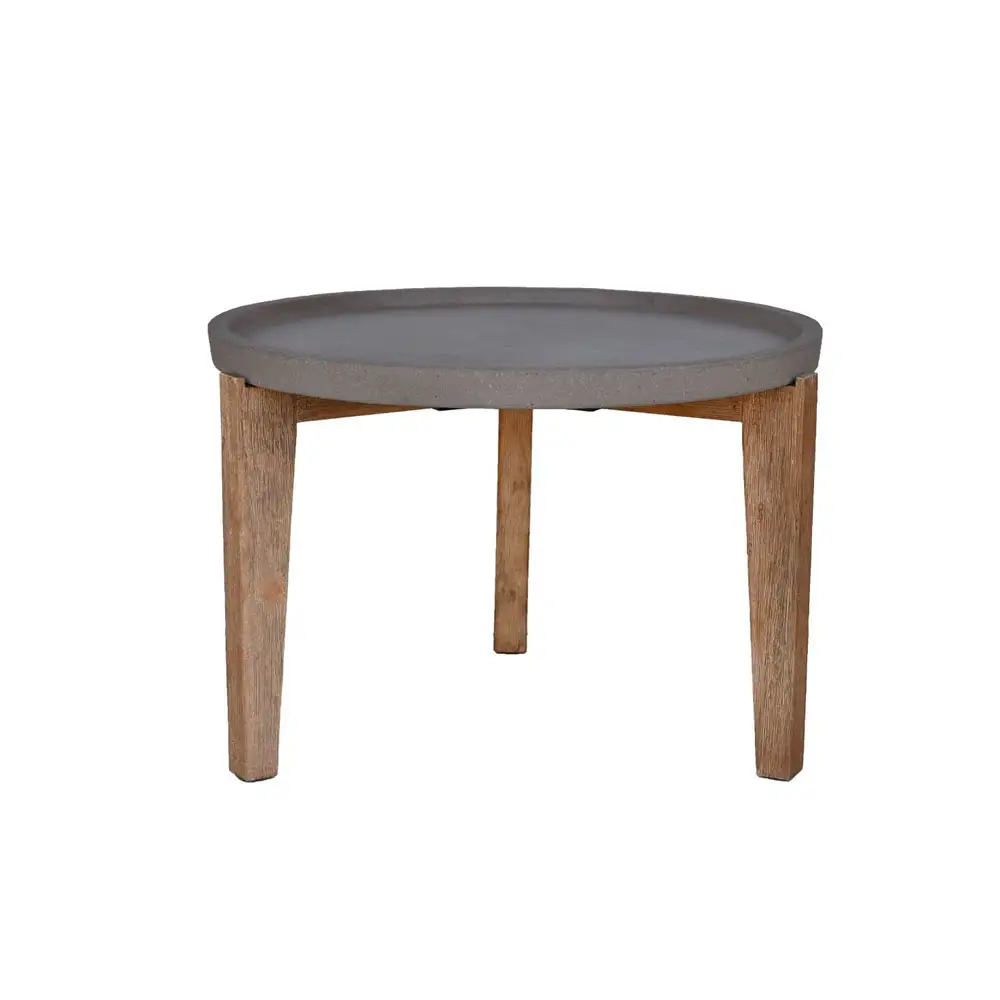LIBERTA ORRIN COFFEE TABLE ΚΑΦΕ ΦΥΣΙΚΟ 73x73x48cm