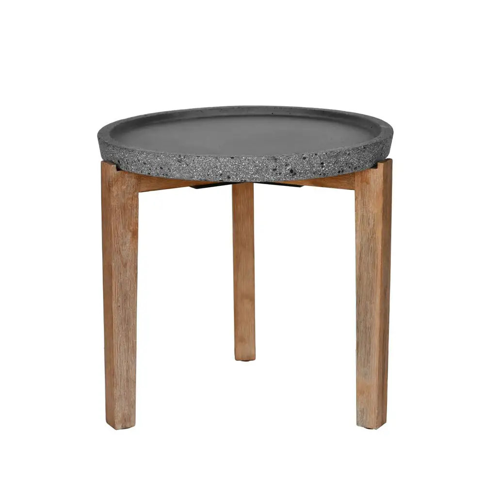 LIBERTA ORRIN COFFEE TABLE ΑΝΘΡΑΚΙ ΦΥΣΙΚΟ 53x53x48cm