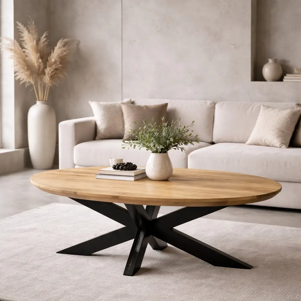 LIBERTA SKORPIO COFFEE TABLE ΚΑΡΥΔΙ ΜΑΥΡΟ 120x60x45cm