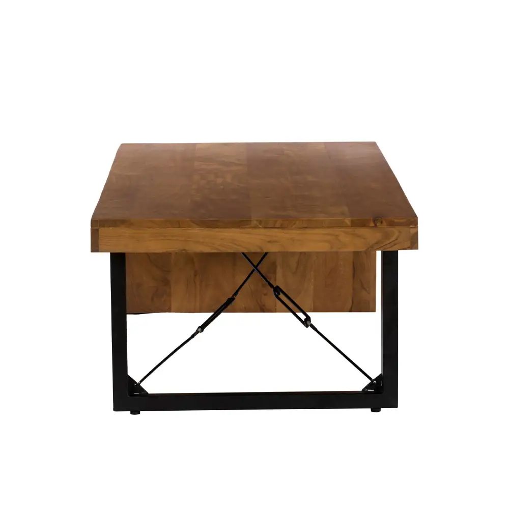 LIBERTA WIRE COFFEE TABLE ΚΑΡΥΔΙ ΜΑΥΡΟ 120x60x40cm