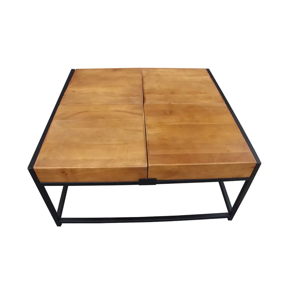 LIBERTA COMBO COFFEE TABLE ΚΑΡΥΔΙ ΜΑΥΡΟ 84x80x42cm