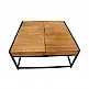 LIBERTA COMBO COFFEE TABLE ΚΑΡΥΔΙ ΜΑΥΡΟ 84x80x42cm