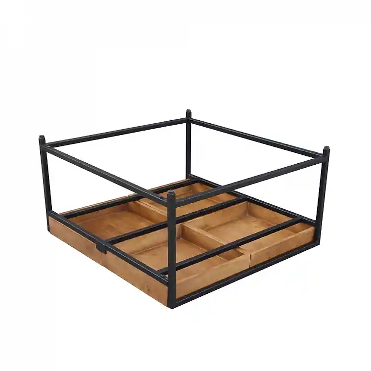 LIBERTA COMBO COFFEE TABLE ΚΑΡΥΔΙ ΜΑΥΡΟ 84x80x42cm