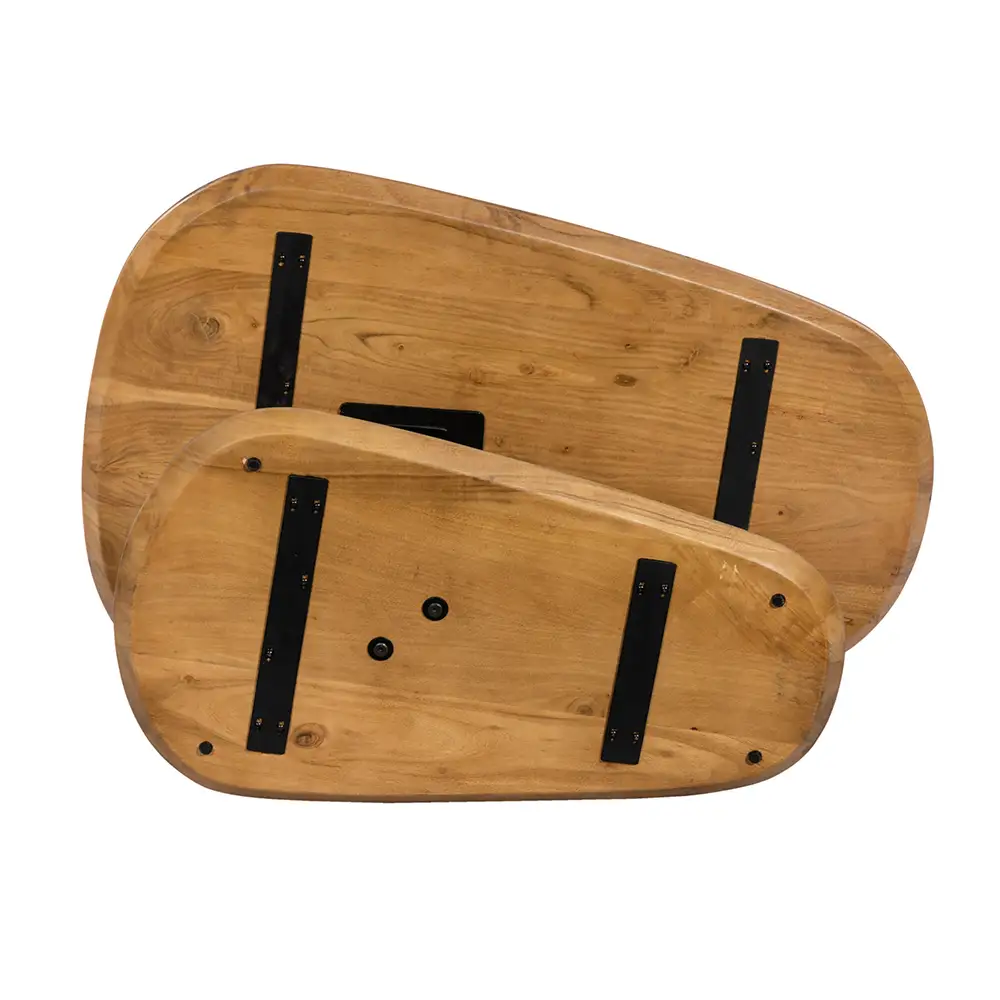 LIBERTA LEVEL COFFEE TABLE ΚΑΡΥΔΙ ΜΑΥΡΟ 95x65x48cm