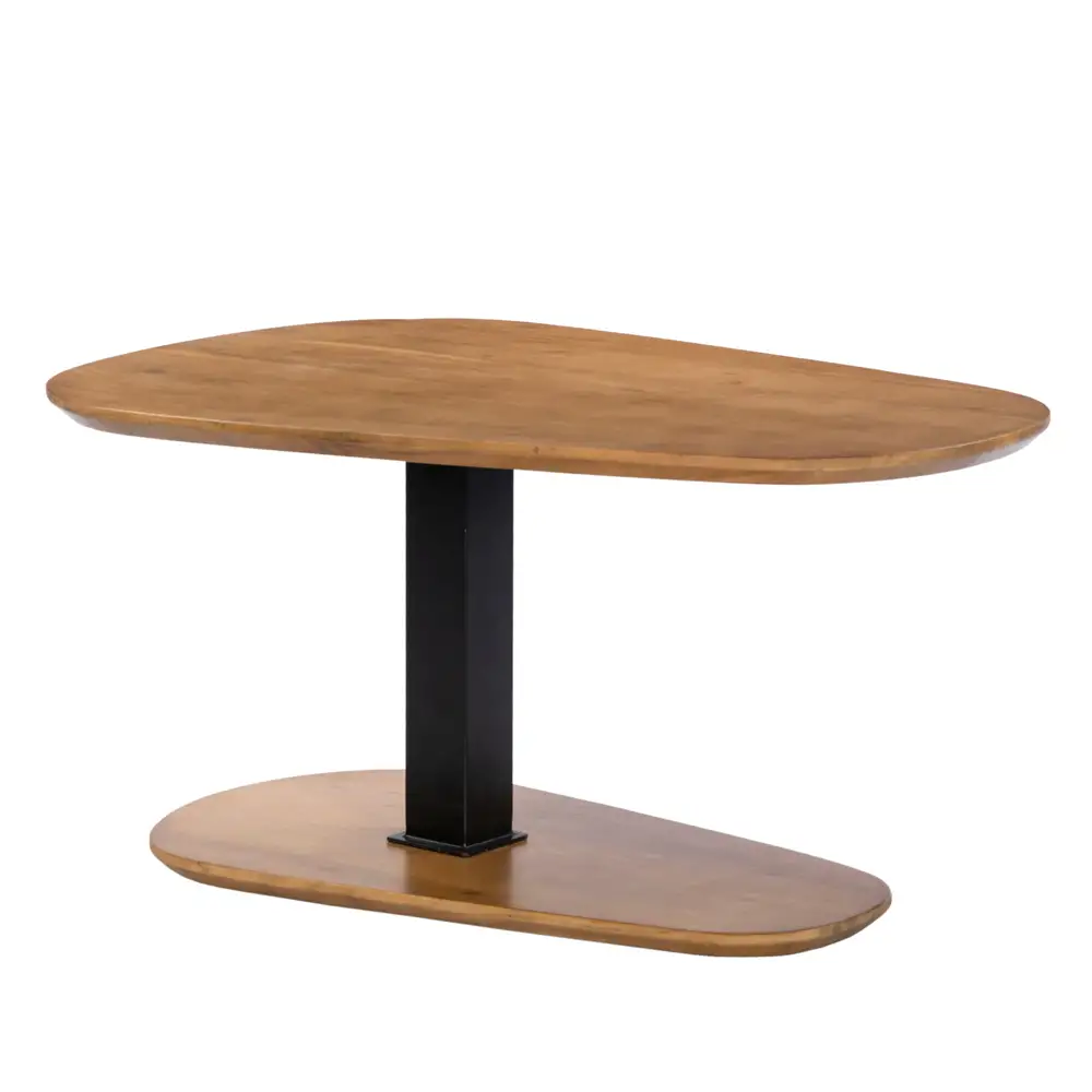LIBERTA LEVEL COFFEE TABLE ΚΑΡΥΔΙ ΜΑΥΡΟ 95x65x48cm