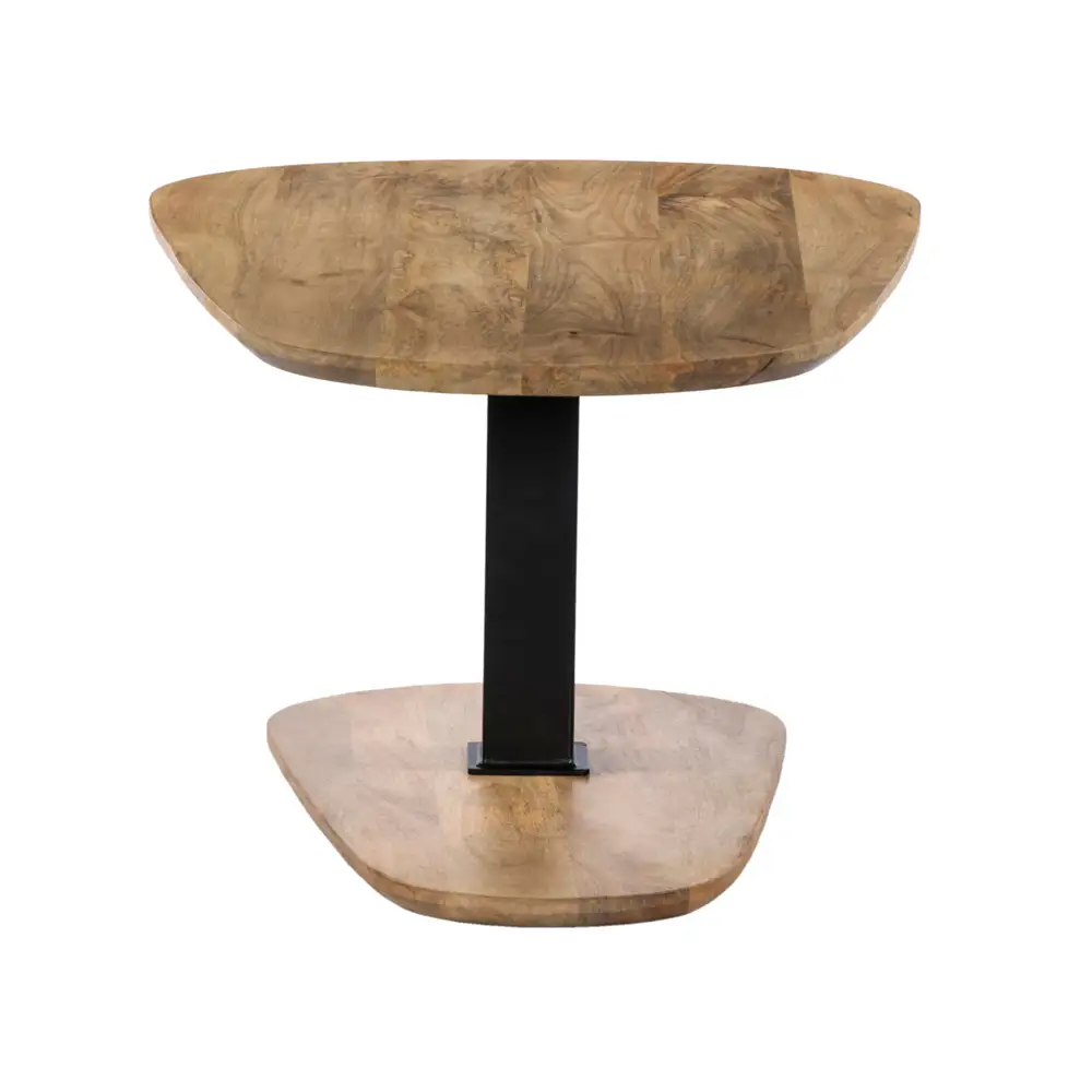 LIBERTA LEVEL COFFEE TABLE ΦΥΣΙΚΟ ΜΑΥΡΟ 95x65x48cm