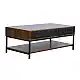 LIBERTA ZUMA COFFEE TABLE 2ΣΥΡΤΑΡΙΑ 3ΡΑΦΙΑ ΚΑΡΥΔΙ ΜΑΥΡΟ 111.5x60x44cm