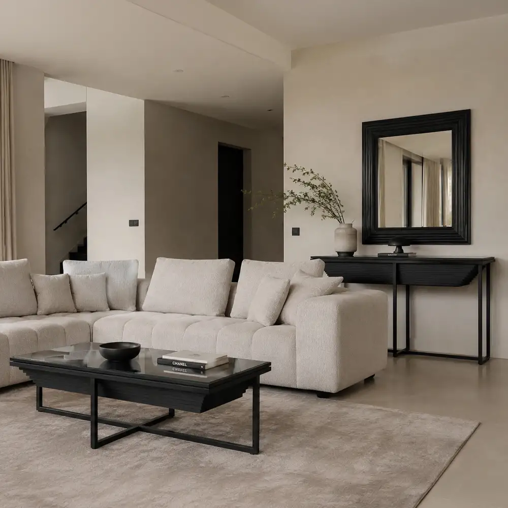 LIBERTA CHEOPS COFFEE TABLE ΜΑΥΡΟ 120x60x42cm