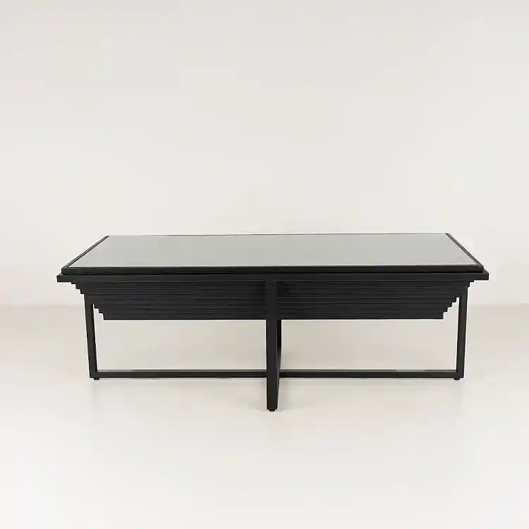 LIBERTA CHEOPS COFFEE TABLE ΜΑΥΡΟ 120x60x42cm