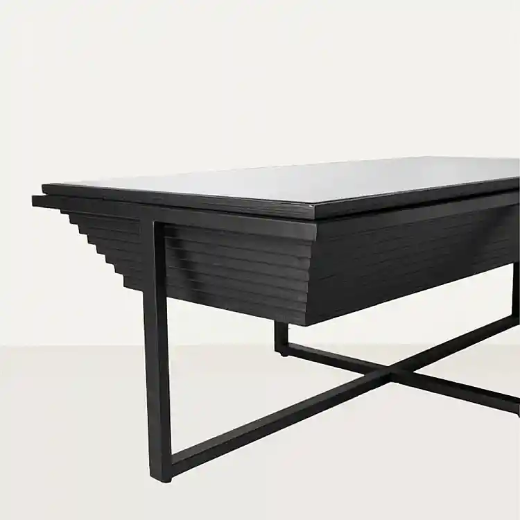 LIBERTA CHEOPS COFFEE TABLE ΜΑΥΡΟ 120x60x42cm
