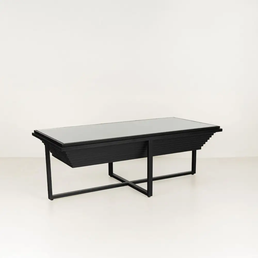 LIBERTA CHEOPS COFFEE TABLE ΜΑΥΡΟ 120x60x42cm