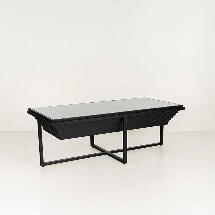 LIBERTA CHEOPS COFFEE TABLE ΜΑΥΡΟ 120x60x42cm