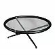 LIBERTA COLOMBO COFFEE TABLE ΜΑΥΡΟ ΧΡΥΣΟ 100x100x40cm