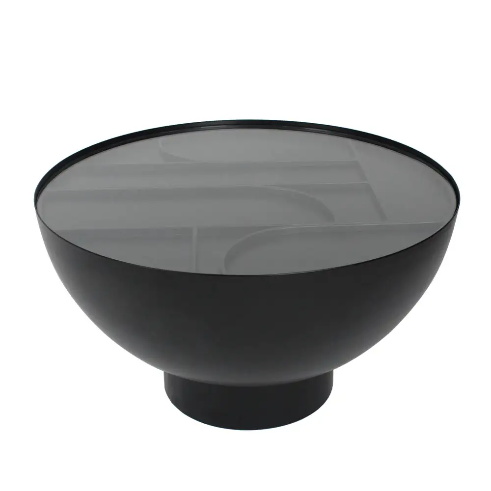 LIBERTA ARCHES COFFEE TABLE ΜΑΥΡΟ 70x70x40cm