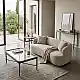 LIBERTA MARAIS COFFEE TABLE ΦΥΣΙΚΟ ΜΑΥΡΟ 122x71x43.5cm