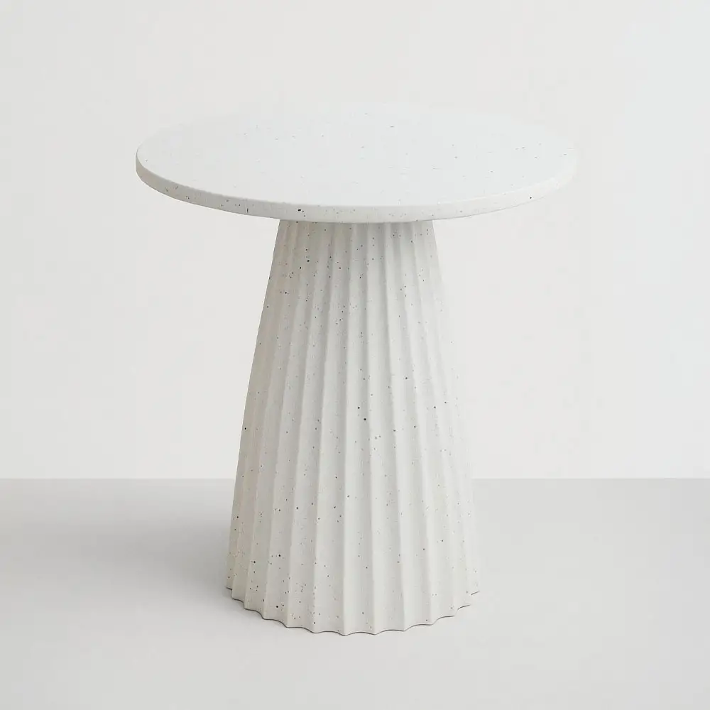LIBERTA TOLEDO SIDE TABLE ΛΕΥΚΟ ΜΕ PATTERN 40x40x51cm