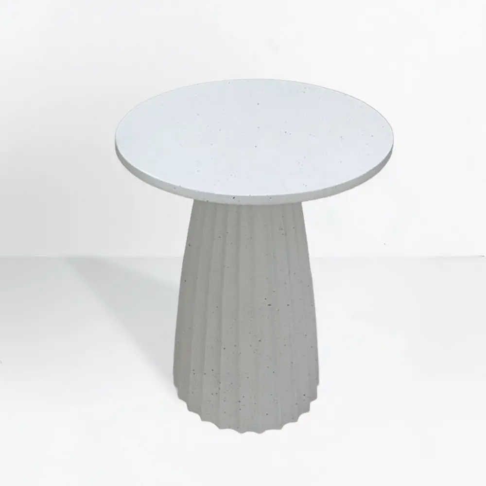 LIBERTA TOLEDO SIDE TABLE ΛΕΥΚΟ ΜΕ PATTERN 40x40x51cm
