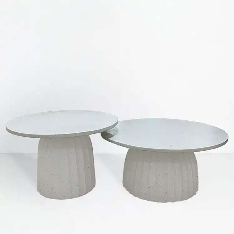 LIBERTA TOLEDO COFFEE TABLE ΛΕΥΚΟ ΜΕ PATTERN 60x60x40cm