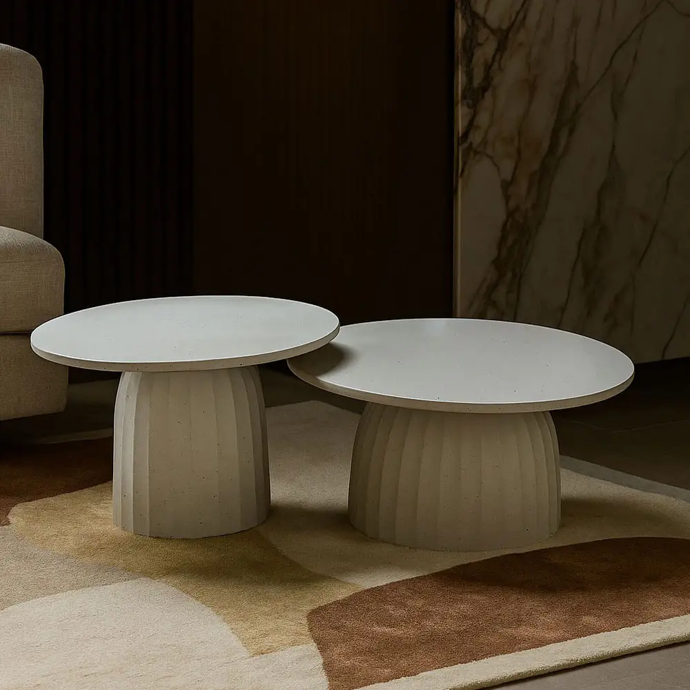 LIBERTA TOLEDO COFFEE TABLE ΛΕΥΚΟ ΜΕ PATTERN 60x60x38cm