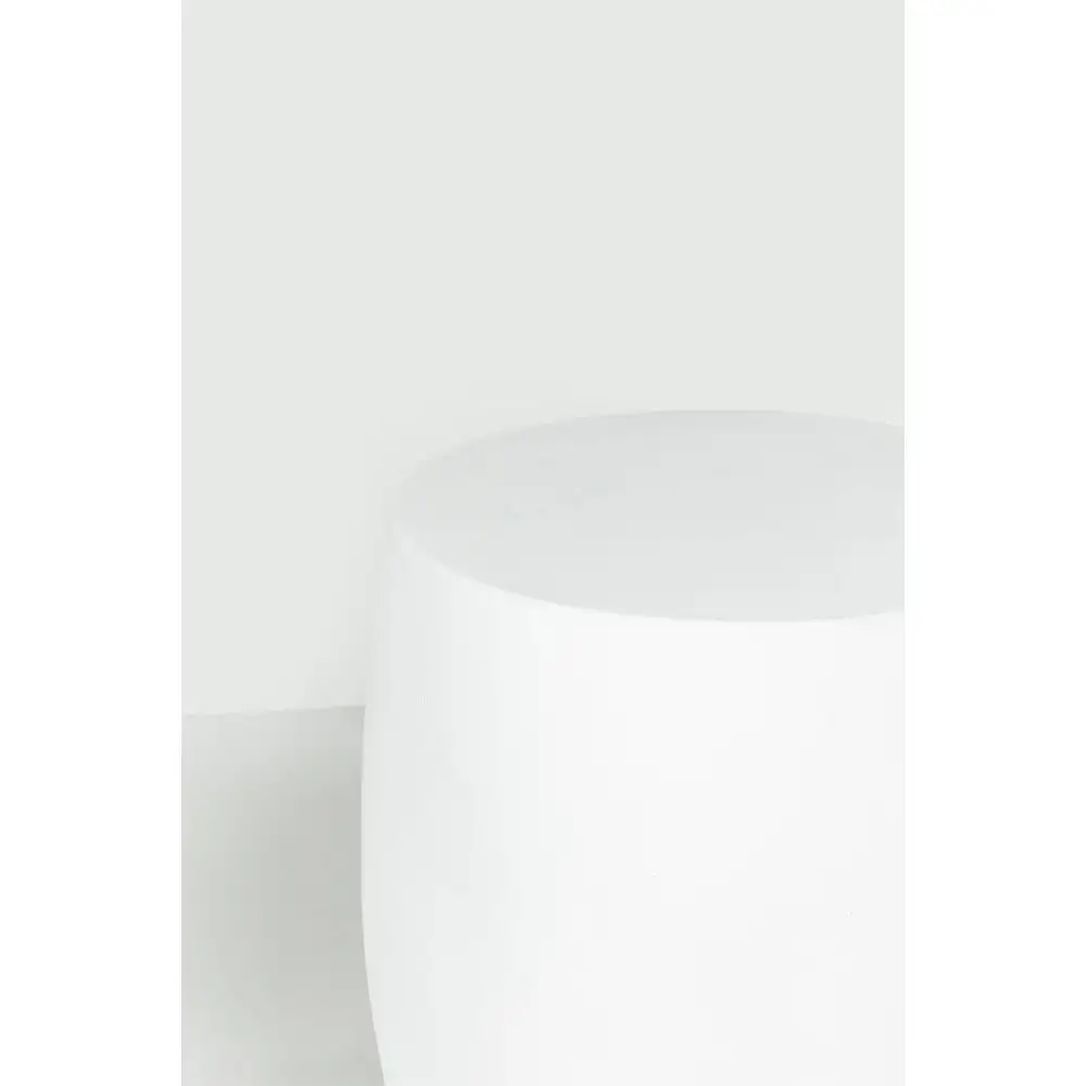 LIBERTA LITHOS OVAL SIDE TABLE ΛΕΥΚΟ 62x43.5x53cm